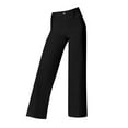 thumbnail image 2 of Lovinpro Wide Leg Jeans, Tummy Control Cropped Wide-Leg Jeans Oprah, High Waisted Straight Leg Stretchy Pants (BK,XL), 2 of 6