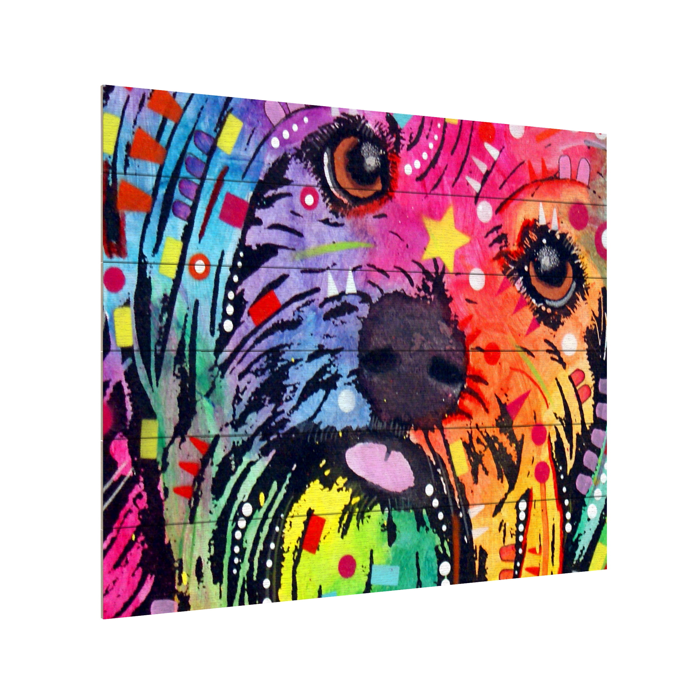 Trademark Fine Art 'Yorkie' Wooden Wall Art Art by Dean Russo