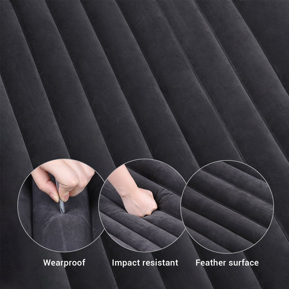 Inflatable Black Car Mattress Air Bed for Back Seat with Pillows, Fits Sedan, SUV, CUV and Minivan