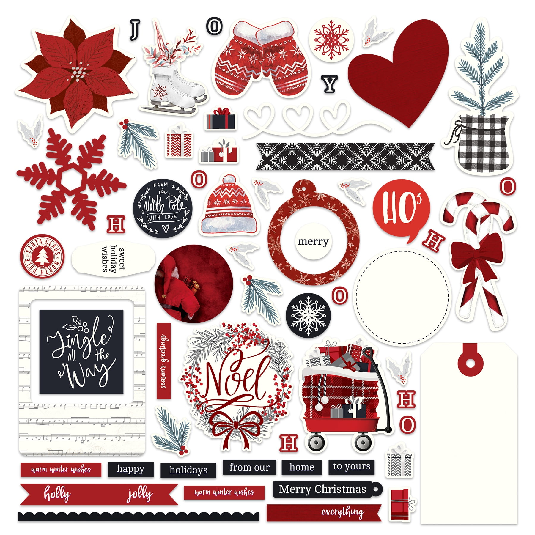 PhotoPlay Collection Card Kit Stickers-Christmas Cheer - Walmart.com