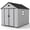 7.4'×9.3'-Cement Gray, variant on ZYJOYY Resin Outdoor Storage Shed 6' x 4.4', Plastic Storage Shed with Floor & Window for Backyard, Garden Tools, Lawn Mower & Outdoor Storage, Cement Gray