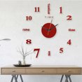 thumbnail image 4 of Pompotops Clearance Sales Frameless DIY Wall Mute Clock Mirror Sticker Home Office Decor, 4 of 5