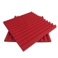 thumbnail image 2 of Yuarrent 6 uds 300X300X25mm espuma insonorizada espuma acústica tratamiento de sonido estudio habitación absorción azulejos aislamiento esponja Decoración del hogar rojo Yuarrent HA2029-03B, 2 of 5