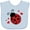 AE-Light Blue, variant on Inktastic Lady Bug and Hearts Girls Baby Bib