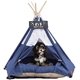 thumbnail image 2 of Tipi Chien Chat de Comgagnie avec Coussin,Tent Tipi de Luxe,Niche Chien et Chat Intérieur,Maisons pour Chat avec Petit Tableau Noir, 2 of 5