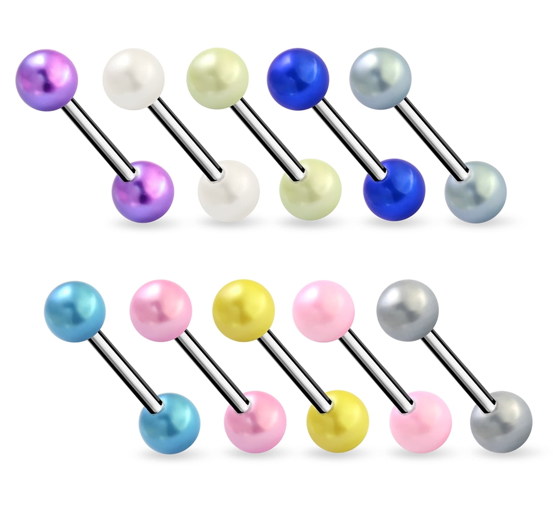 Straight Barbell Eyebrow Tongue Nipple Ring 14K Yellow Gold 14G Piercing Straight Barbell Eyebrow Tongue Nipple Ring 14K Yellow Gold 14G Piercing