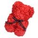 thumbnail image 2 of Oso de flores de 21 cm con forma de rosa roja, romántico oso de flores artificiales para el día de San Valentín para aniversario de bodas, 2 of 15