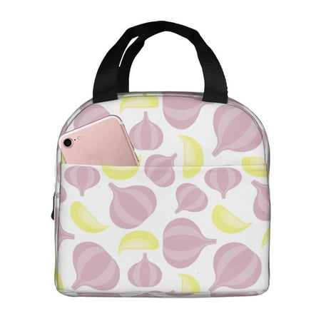 Insulated Lunch Bag for Women Men - cartoon garlic cloves Leakproof Cooler Lunch Box for Women Men  Lunch Tote Bags for Work School Picnic Travel