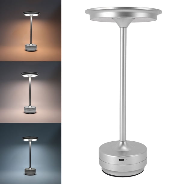 Lámpara De Mesa LED, Lámpara De Mesita De Noche De Estilo Moderno Minimalista Con Control Táctil, Recargable Por USB Para Barra