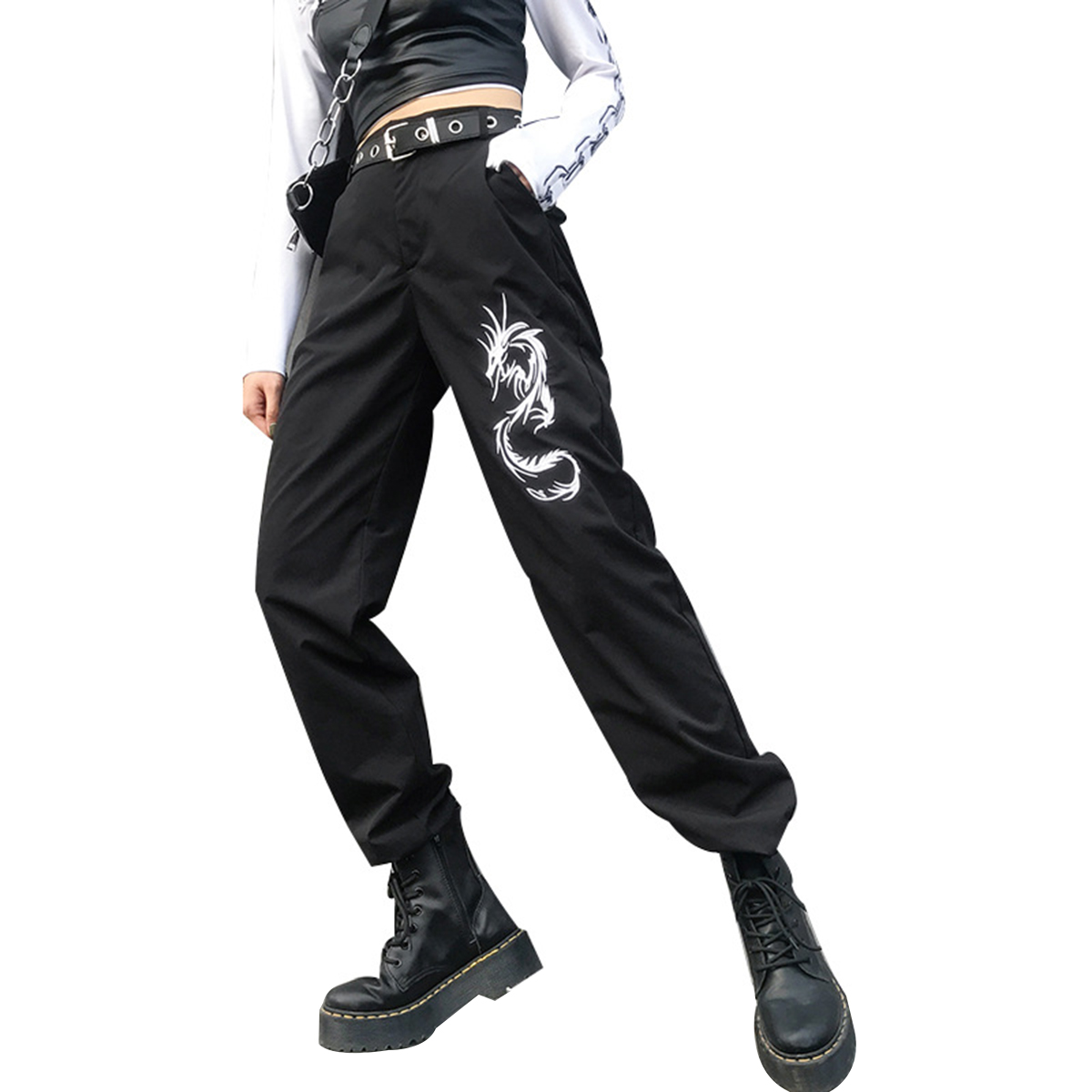 high waisted floral trousers