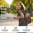 thumbnail image 6 of DISNIMO Highland Cow Cross Print Large Capacity School Backpack, Multi Compartments Casual Daypack with Side Mesh Pockets for Elementary Middle School Students Daily Use, 6 of 7