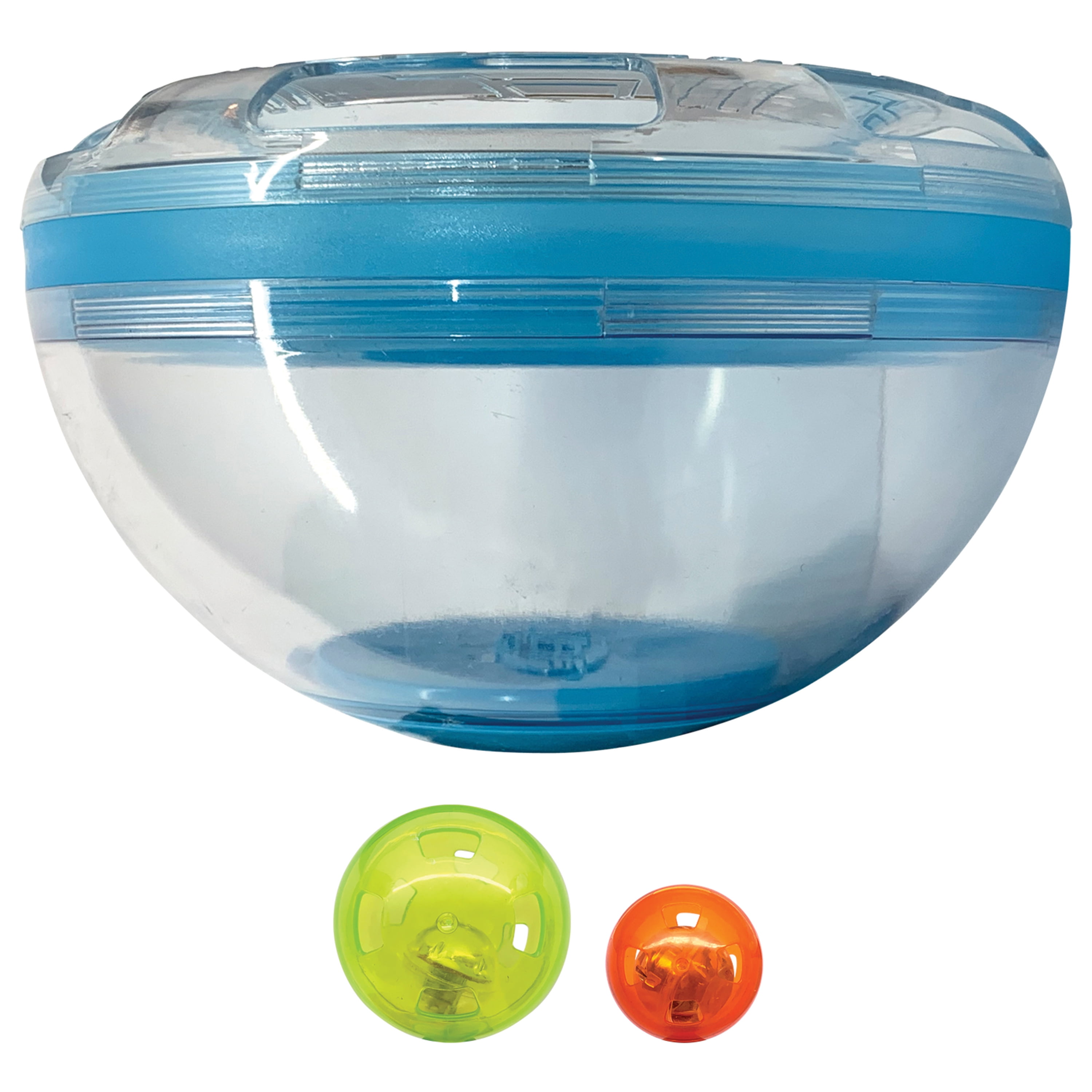 Nerf Cat Wobble Bowl – Light Up & Rattle Cat Toy with LED Ball & Bell Ball, 7 inch