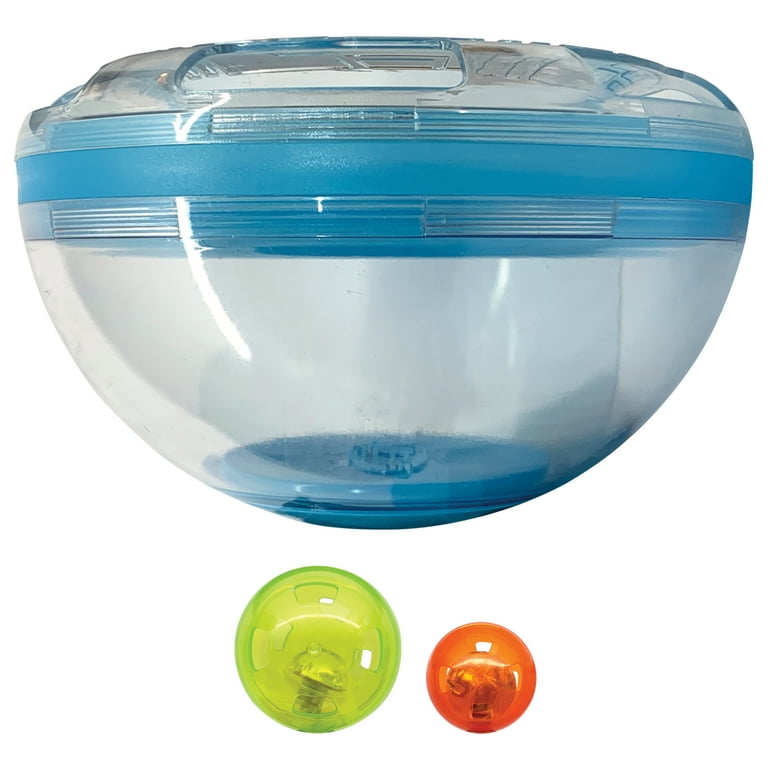 Nerf Cat Wobble Bowl – Light Up & Rattle Cat Toy with LED Ball & Bell Ball,  7 inch