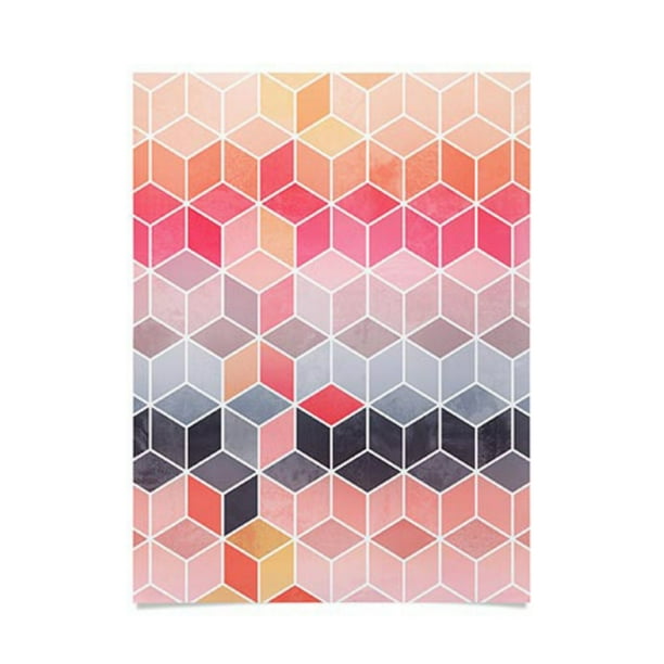 Deny Designs Elisabeth Fredriksson Happy Cubes Poster Deny Designs Elisabeth Fredriksson Happy Cubes Poster