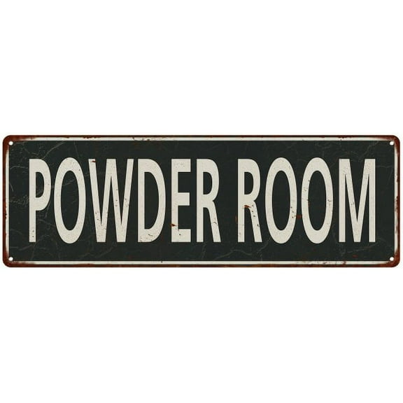 Powder Room Vintage Look Shabby Chic Gift Metal Sign 6x18 206180062062