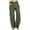 1-Army Green307, variant on Womens Drawstring Waist Linen Pants Split Hem Casual Wide Leg Summer Trousers,White