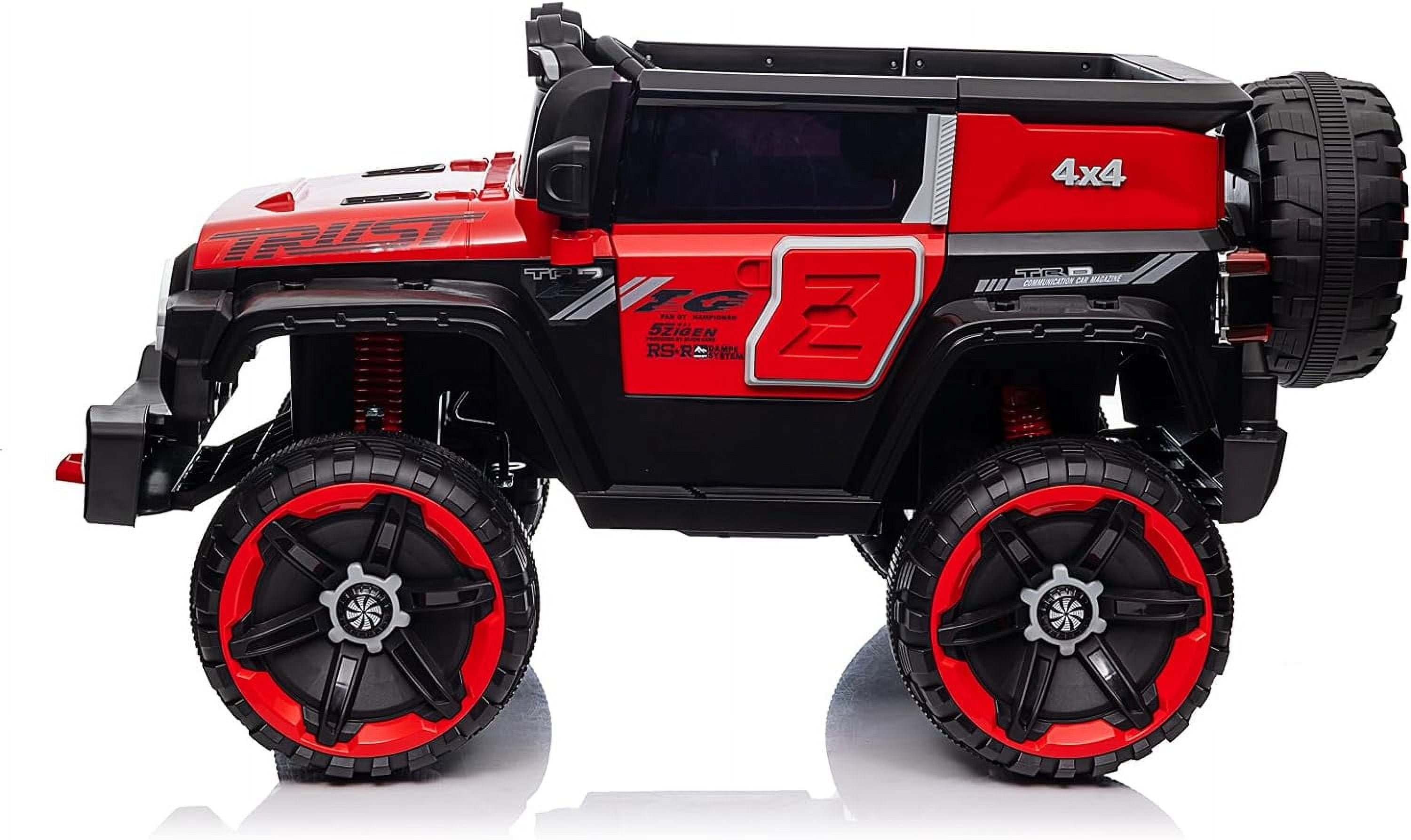 Yesfashion 12V Ride on Car FL-3588 Off-Road Vehicle Ride on Toy 25W*2 4 Wheeler Battery Powered Quad Toy Vehicle with Remote Control /MP3/ Suspension System /LED Lights/Off-Road Tires/etc