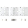 thumbnail image 3 of Stone Harbor Hardware 3-1/2" Ball-Bearing Door Hinges, Square Corner, Polished Chrome, 3-Pack, 3 of 4