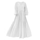 thumbnail image 5 of Mujeres Vestido Casual Suelto Y Casual Tres Cuartos de Mangas Cuello en V Vestido de Lino Mujeres, 5 of 8