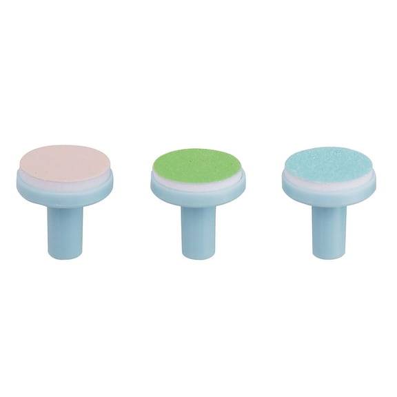 Little Martin's: Baby Electric Nail Trimmer - Replacement Heads - Blue 3pc Pack - Interchangeable Pads, Finger & Toenail Filing, Infant & Kid Safe