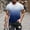 51#Blue, variant on Mens Hipster Hip Hop Ripped Round Hemline T Shirts Gradient Color Pattern Print Fashion Tops