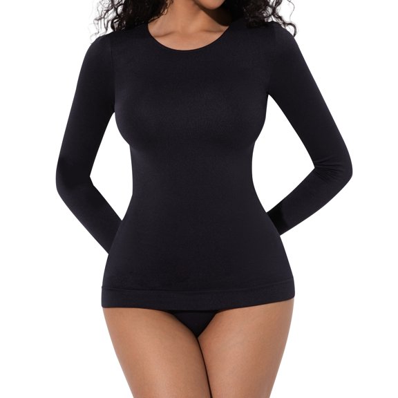 Women's Seamless Long Sleeve Smoothing Undershirt