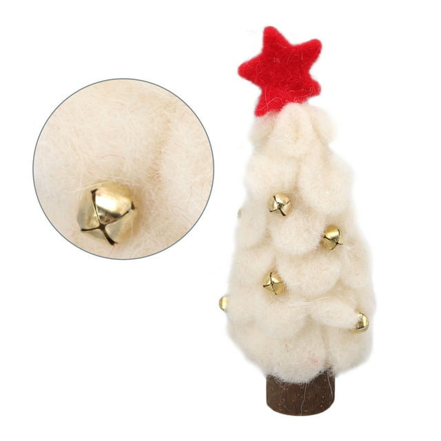Fieltro De Lana Árbol De Navidad Decoraciones Pequeñas Exhibición Del Hogar Ventana Adorno De Campana Ambiente De Mesa Para La Temporada Festiva Sensación Ideal