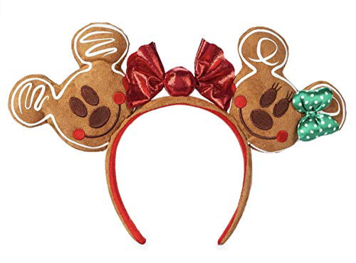 Disney Park Red Bow Sequins Mickey Gift Minnie Mouse Ears Festival Cos Headband 