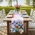 thumbnail image 4 of Table Runners 72 Inches Long Dress Scarves, Pink Purple Hummingbird Farmhouse Kitchen/Dining Table Runner, Coffee Tablerunners, Spring Oil Painting Sunflowers 18x72 Inch, 4 of 9