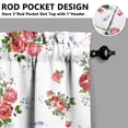 thumbnail image 5 of Pioneer Kitchen Curtains and Valance Set 36 Inch Tier Rose Spring Flower Blossom 3 Pieces Set Dining Room Small Curtain Drapes Cafe Curtains Valance for Home Decor Rod Pocket, 5 of 6