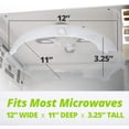 thumbnail image 4 of Magnetic Splatter Cover, 12-Inch Clear -Free Food Lid, Vented Plate Guard with Steam Vents, Anti-Splash Microwave Lid, Dishwasher Safe, Space-Saving Magnetic Storage - Gray, 4 of 9