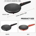 thumbnail image 2 of Electric Crepe Maker 8 Inch, Quick Heat Non-Stick Griddle with Auto Thermostat Control, Long Handle for Pancakes Tortillas Flatbreads, Black, 2 of 4