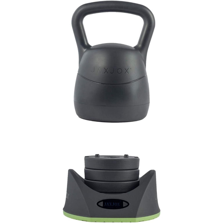 JAXJOX Adjustable Kettlebell 12-42lbs with One-Touch Adjustability