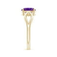 thumbnail image 5 of ANGARA Natural Prong-Set Solitaire 1.15 ct Amethyst Split Shank Ring in 14K Yellow Gold for Women (Size-8x6mm) | February Birthstone, Anniversary, Jewelry Gift for Women | Natural Amethyst Ring, 5 of 10