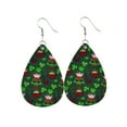 thumbnail image 1 of Pendientes para mujer, regalos para mujer, moda femenina, pendientes con estampado de gota verde del Día de San Patricio, pendientes de botón para mujer., 1 of 2