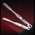 thumbnail image 5 of Stainless Steel Ice Tongs 7.5/9 Inch Professional Bar Tongs with Serrated Grip Teeth for Ice Cubes, Sugar, Salad, Multi Purpose Serving Utensil for Kitchen, BBQ, Party, Hotel & Bar(Silver1,9x2"), 5 of 6