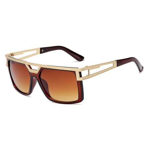Sonducket Gafas de sol de plástico para mujer, accesorio para gafas, ligeras, Colorfast, Vintage, accesorios para adultos, gafas para conducir Lentes Marron oscuro Sonducket AP008871-02