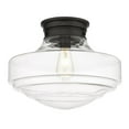 thumbnail image 2 of 1 Light Large Semi-Flush Mount-12.63 inches Tall and 16 inches Wide-Modern Brass Finish-Clear Glass Color Bailey Street Home 170-Bel-4611207, 2 of 2