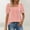 Pink, variant on Fznquz Womens Spring Tops Dressy Work Striped Blouses Puff Sleeve Pink Round Neck 2025 Casual Ladies Summer Tops