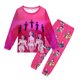 thumbnail image 1 of Moonsky Pijama estampado de pop Hunter, conjuntos de top y pantalón de dos piezas con estampado gráfico de Rumi, Mira y Zoey para niñas y niños Vino tinto 150, 1 of 4