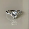 thumbnail image 3 of 1.50Ct Heart Cut Lab Created Diamond Wedding Ring 14K White Gold Plated, 3 of 3