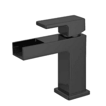 Axio Single Handle Waterfal Bathroom Faucet (Matte Black)