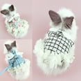thumbnail image 3 of Walbest Cute Rabbit Clothes with Leash Rope, Fashion Bunny Guinea Pig Costume Dress with Traction Rope Outdoor Harness Small Animals Pet Supplies, 3 of 7