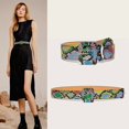 thumbnail image 2 of YooGuoGuo Width 3.5cm pu leather green snake waist dress decorative strap European and American fashion buckle belt chatelaine, 2 of 5