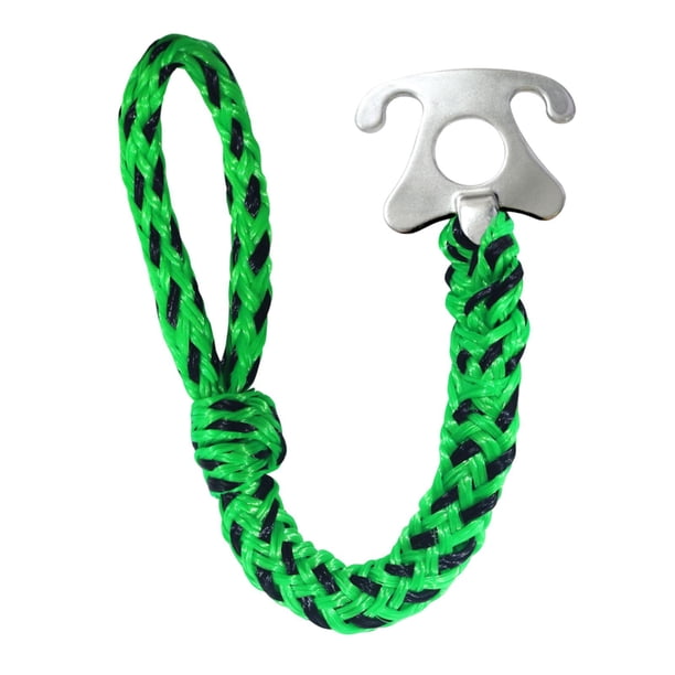 Cuerda de remolque para barco con conexión rápida, de alto rendimiento, de 22,24 pulgadas, accesorios resistentes Verde y negro