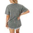 thumbnail image 2 of Women's Gameday Couture Charcoal USC Trojans On Point Oversized T-Shirt, 2 of 2