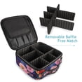 thumbnail image 4 of FORMRS Travel Makeup Bag Large Capacity Train Case Cosmetic Organizer with Adjustable Dividers, Beautiful Floral Pattern, 4 of 8