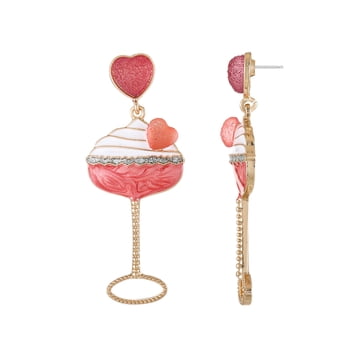 Way to Celebrate Valentine's Day Fancy Drink Earrings, 1 Pair