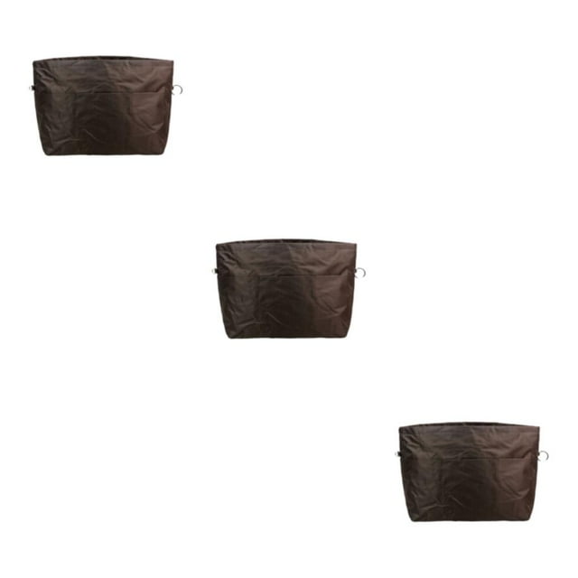 Jumpingount Organizador de bolsas para guardar cosméticos y accesorios Bolsa de forro expandible Insertar bolso Impermeable Café y alto 32 * 14 * Type1 NO1