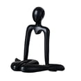 thumbnail image 2 of WLPZXP Thinker Abstract Sculpture Figure Statue Collection Decorative Figurine Tabletop Black, 2 of 9